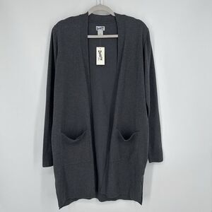 Duluth Shiftless Duster Sweater Tunic Open Cardigan Charcoal Gray Women’s Size S